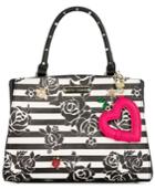 Betsey Johnson Floral Satchel, Only At Macy's