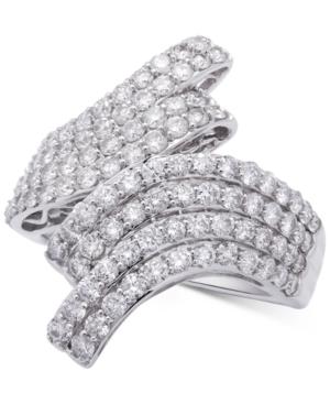 Wrapped In Love Diamond Curved Statement Ring (1-1/2 Ct. T.w.) In 14k White Gold