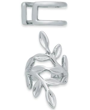 I.n.c. Silver-tone Mismatch Ear Cuff Earrings, Created For Macy's