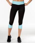Ideology Colorblocked Performance Capri Leggings, Only At Macy's