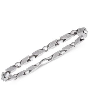 Men's Polished Link Bracelet In Sterling Silver