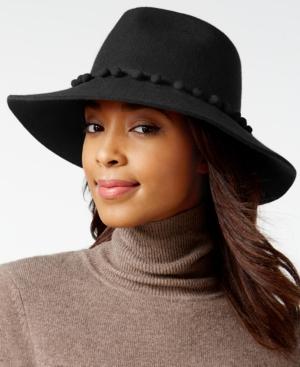 August Hats It Girl Pom Strand Large Felt Fedora