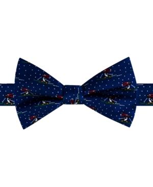 Tommy Hilfiger Men's Skiing Penguin Print Pre-tied Bow Tie