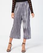 Material Girl Juniors' Pleated Metallic Crop Pants, Created For Macy's