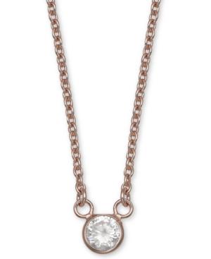 Giani Bernini Cubic Zirconia Bezel Pendant Necklace, 16 + 2 Extender, Created For Macy's