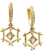 Kesi Jewels Citrine (1-1/4 Ct. T.w.) And Diamond Accent Drop Earrings In 18k Gold