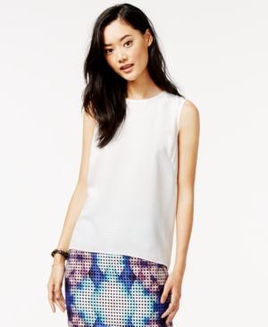 Bar Iii Sleeveless Tulip-back Shell, Only At Macy's
