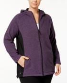 Ideology Plus Size Colorblocked Hooded Jacket, Created For Macy's