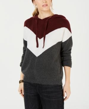 Hippie Rose Juniors' Colorblocked Chevron Hoodie