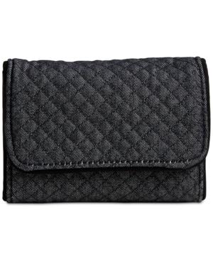 Vera Bradley Iconic Denim Rfid Riley Compact Wallet