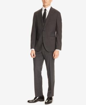 Boss Men's Regular/classic-fit Micro Check Three-piece Suit