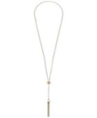 Majorica Stainless Steel Imitation Pearl & Chain Tassel 31 Pendant Necklace