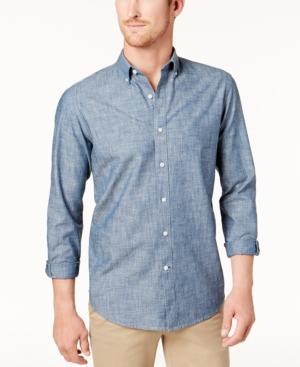 Club Room Men's Chambray Barry Dot Shirt, Created For Macy's
