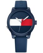 Tommy Hilfiger Men's Cool Sport Navy Silicone Strap Watch 42mm 1791322