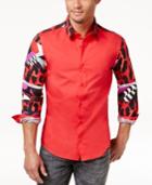 Versace Jeans Men's Pattern-blocked Stretch Shirt