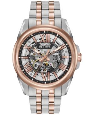 Bulova Men's Automatic Two-tone Stainless Steel Bracelet Watch 43mm 98a166