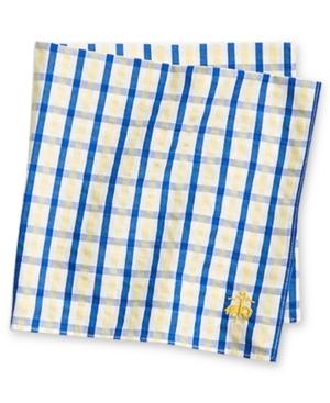 Brooks Brothers Men's Logo Check Pocket Square