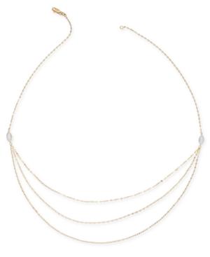 Multi-layer Chain 18 Statement Necklace In 14k Gold & White Gold