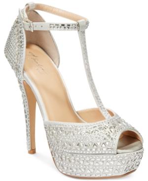 Thalia Sodi Flor Embellished Platform Dress Sandals Women's Shoes