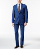 Calvin Klein Men's Extra-slim Fit High Blue Pindot Suit