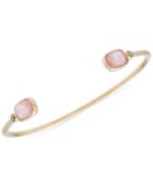 Judith Jack 10k Gold-plated Sterling Silver Pink Crystal And Marcasite Cuff Bracelet
