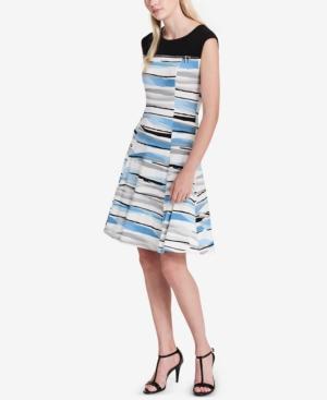 Calvin Klein Zip-detail Fit & Flare Dress