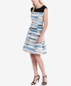 Calvin Klein Zip-detail Fit & Flare Dress