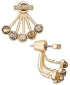 Danielle Nicole Gold-tone Raise The Bar Jacket Earrings