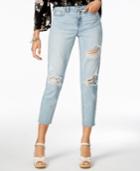 American Rag Juniors' Ripped Cropped Girlfriend Jeans, Created For Macy's