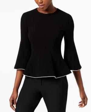 Rachel Zoe Piped Bell-sleeve Top