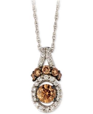 Le Vian Chocolatier Diamond Pendant Necklace (5/8 Ct. T.w.) In 14k White Gold