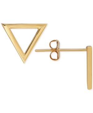 Triangle Stud Earrings In 14k Gold