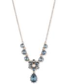 Marchesa Gold-tone Crystal, Stone & Imitation Pearl Lariat Necklace, 16 + 3 Extender