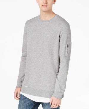 American Rag Men's Lightweight Contrast-inset Sweatshirt, Created For Macy's