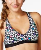 Anne Cole Locker Floral-print Active Bikini Top Women's Swimsuit