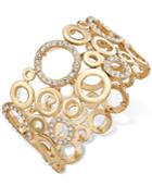Thalia Sodi Gold-tone Pave Circle-pattern Stretch Bangle Bracelet, Only At Macy's