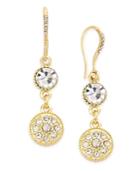 Charter Club Gold-tone Crystal And Pave Drop Earrings, Only At Macy's