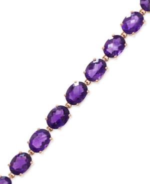 Effy Amethyst Tennis Bracelet In 14k Rose Gold (19-7/8 Ct. T.w.)