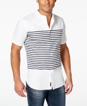 Armani Jeans Men's Sailor Stripe Short-sleeve Shirt
