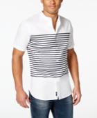 Armani Jeans Men's Sailor Stripe Short-sleeve Shirt
