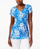 Jm Collection V-neck Printed Top, Only At Macy's