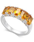 Citrine Five Stone Ring (2-3/4 Ct. T.w.) In Sterling Silver