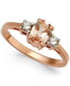 Morganite (3/4 Ct. T.w.) And Diamond (1/6 Ct. T.w.) Ring In 14k Rose Gold