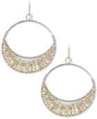 Kenneth Cole New York Two-tone Beaded Gypsy Hoop Earrings