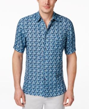 Tasso Elba Men's Beasley Herringbone Short-sleeve Shirt, Only At Macy's