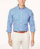 Club Room Men's Stretch Gingham Shirt, Created For Macy's