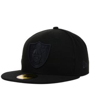 New Era Oakland Raiders Nfl Black On Black 59fifty Cap