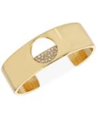 M. Haskell For Inc Gold-tone Pave Cutout Cuff Bracelet, Only At Macy's