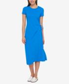 Tommy Hilfiger Ruched Side-tie Dress, Only At Macy's