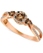 Le Vian Chocolatier Diamond Split Shank Ring (1/2 Ct. T.w.) In 14k Rose Gold